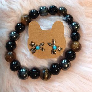 Bracelet and earrings set